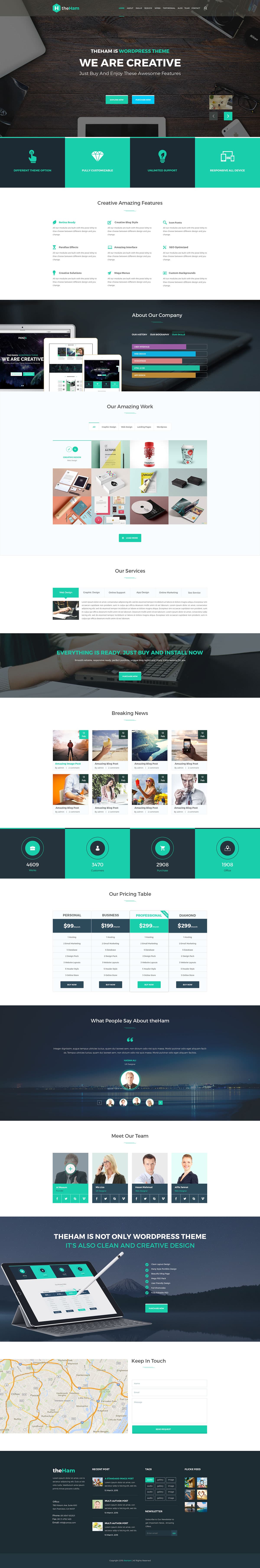 TheHam - Creative Landing Page HTML Template