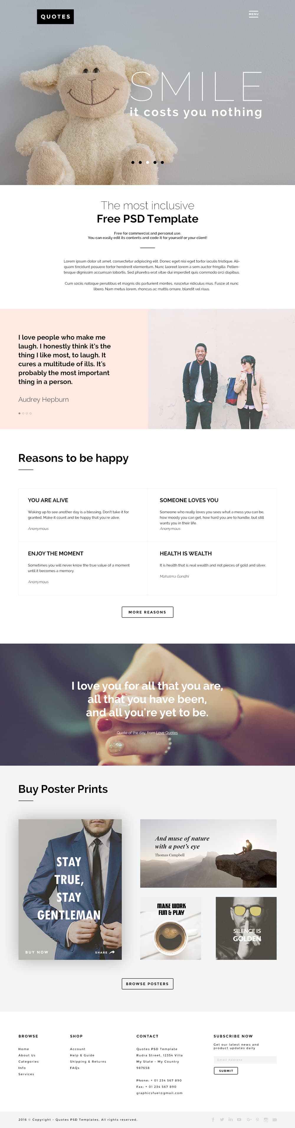 QUOTES - Free HTML Website Template