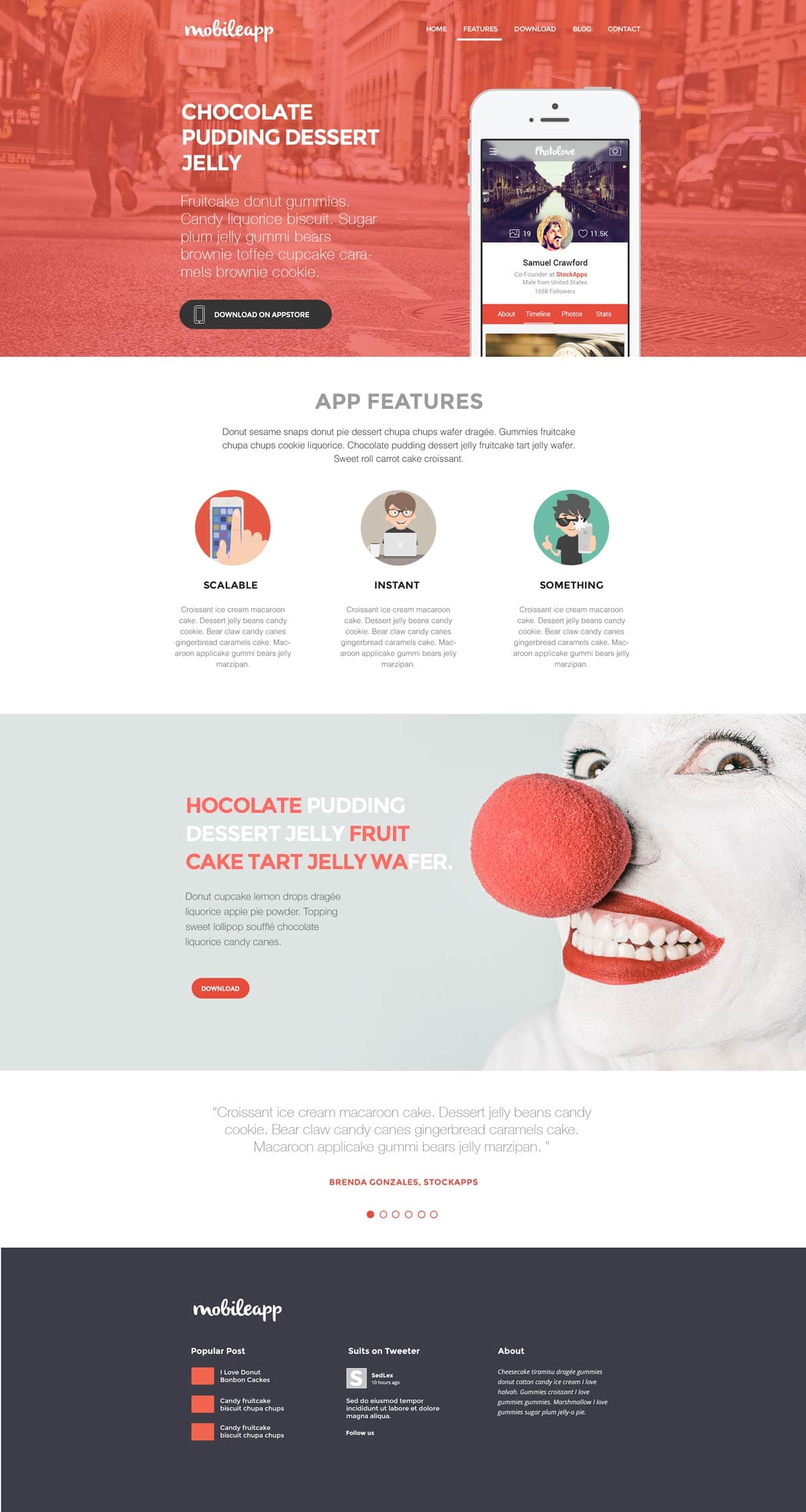 Mobileapp - Application Landing Page HTML Template