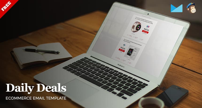 Daily Deals eCommerce Website Newsletter PSD + HTML