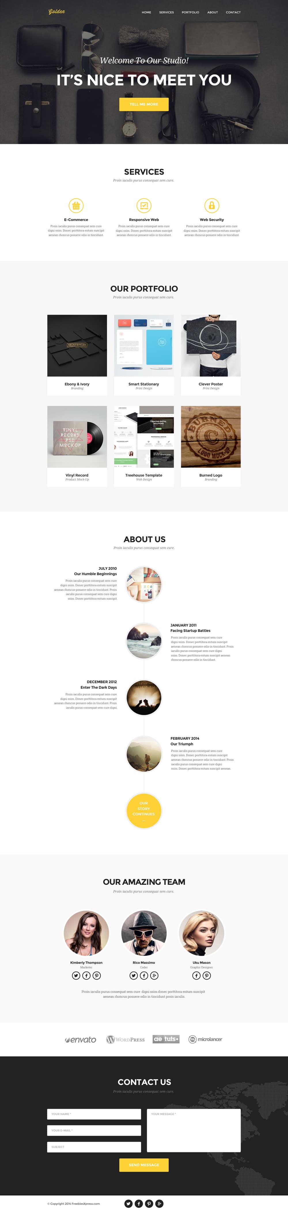 Golden - One Page Agency Theme HTML