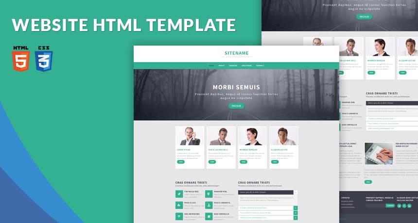 Responsive Website Template HTML