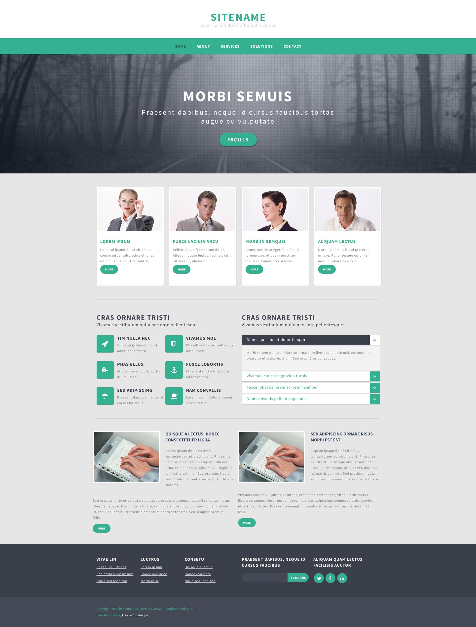 Responsive Website Template HTML