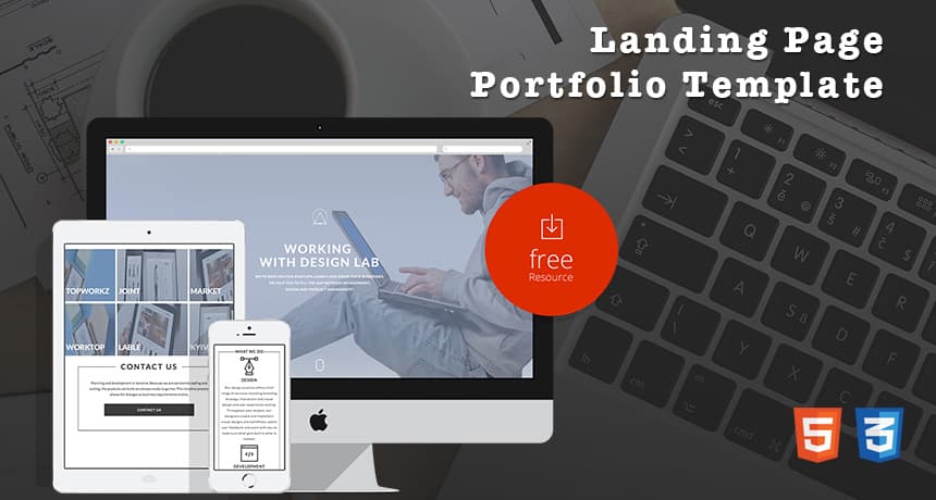 Free Landing Page Portfolio Template