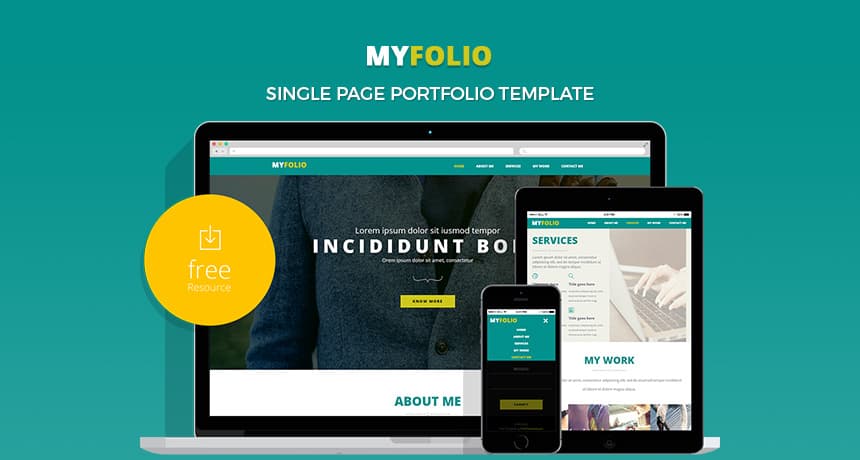 Single Page Portfolio Website Template