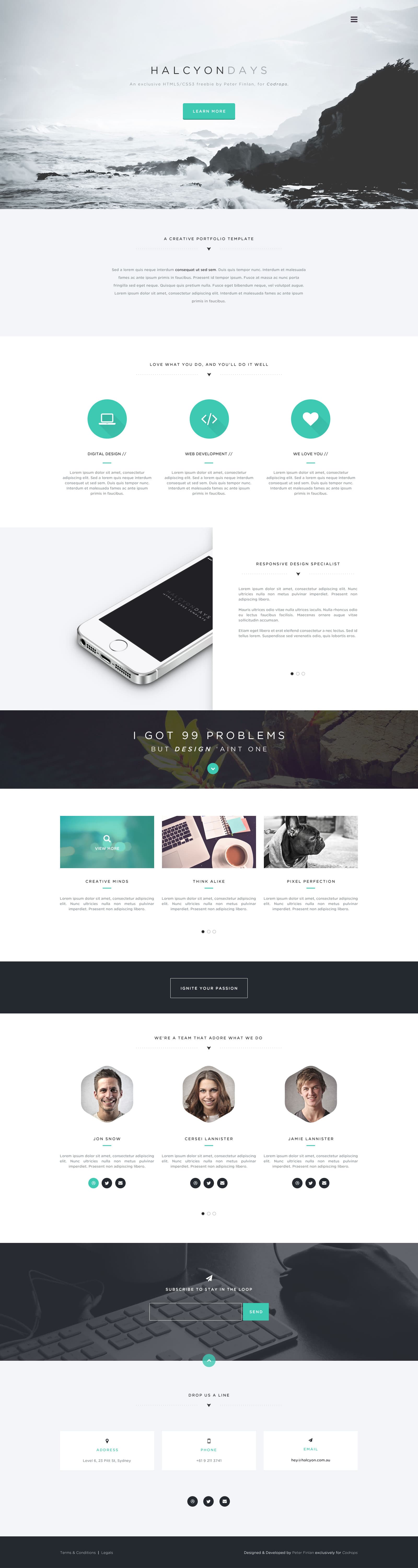 Halcyon Days Website Responsive Template