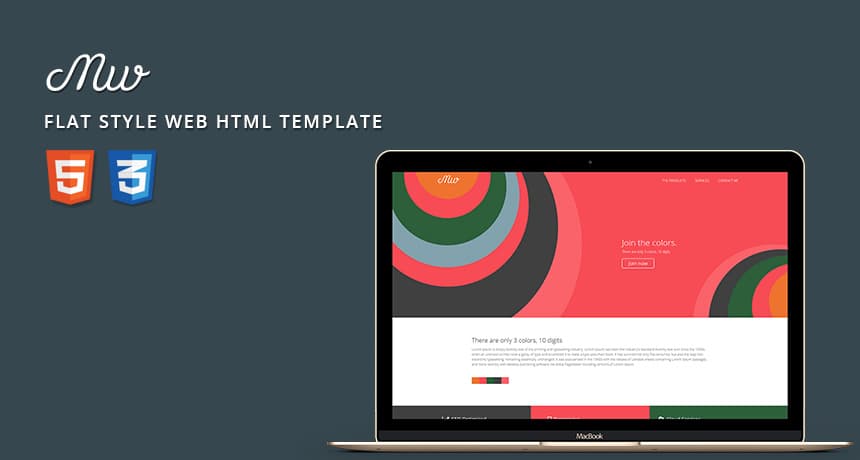 Flat Style Web HTML Template