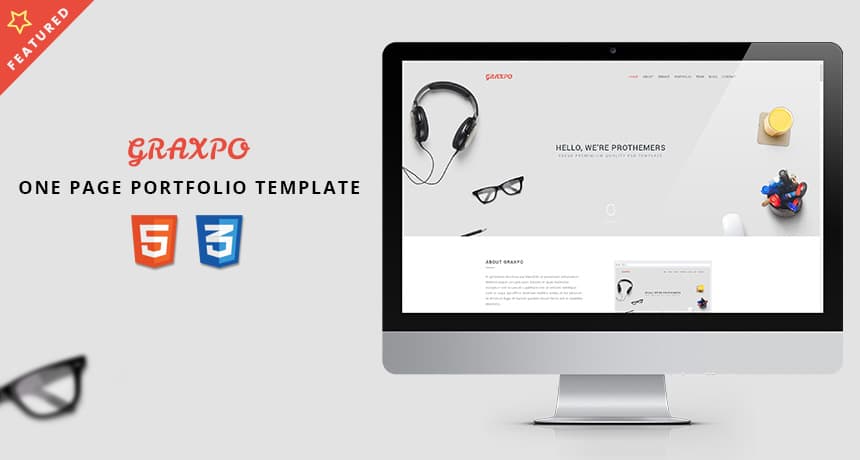 Graxpo- One Page Portfolio Template Free