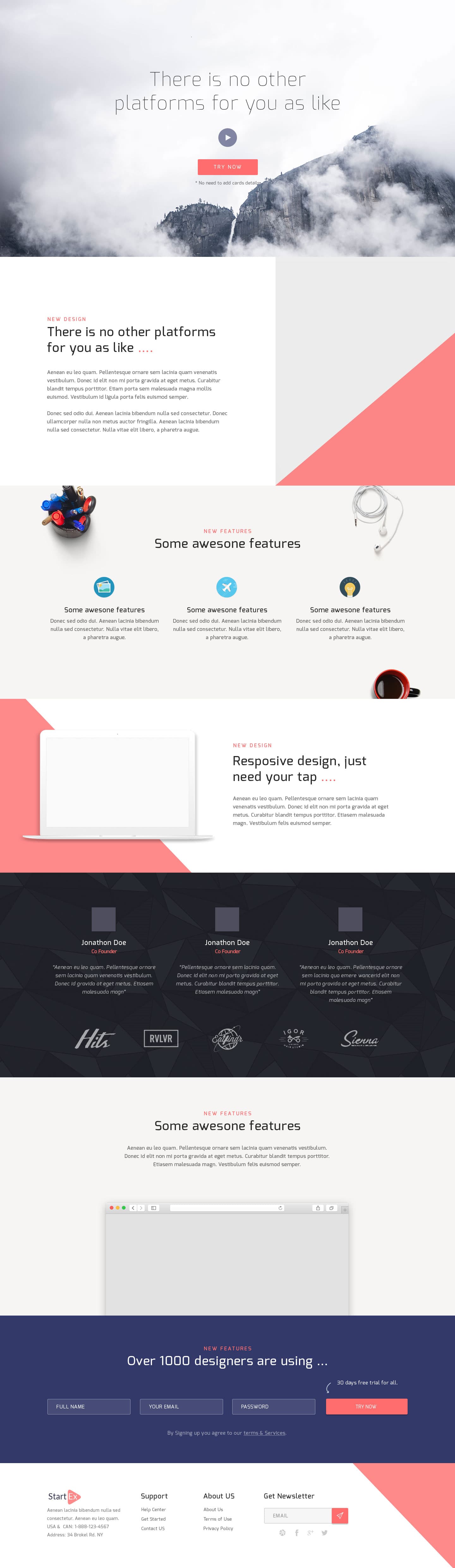 Free Corporate Landing Page HTML Template