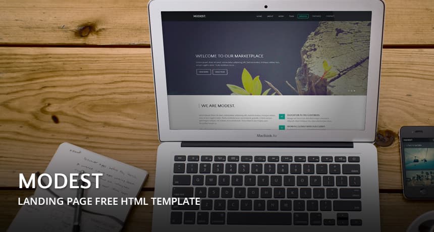 Modest &ndash; Landing Page Free HTML Template