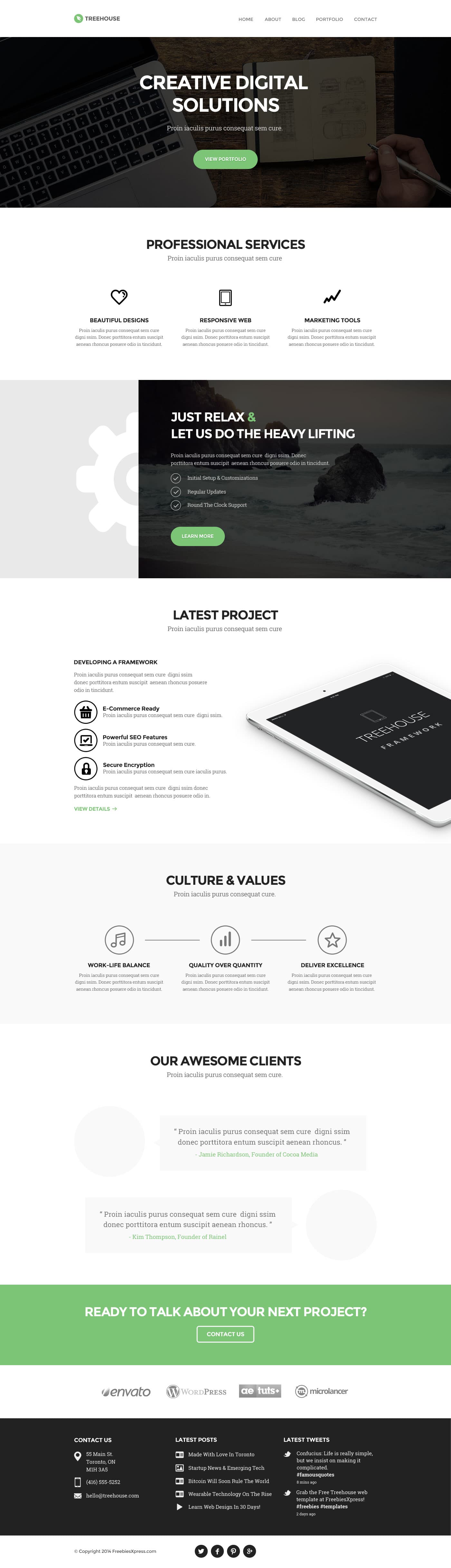 Treehouse Website HTML Template