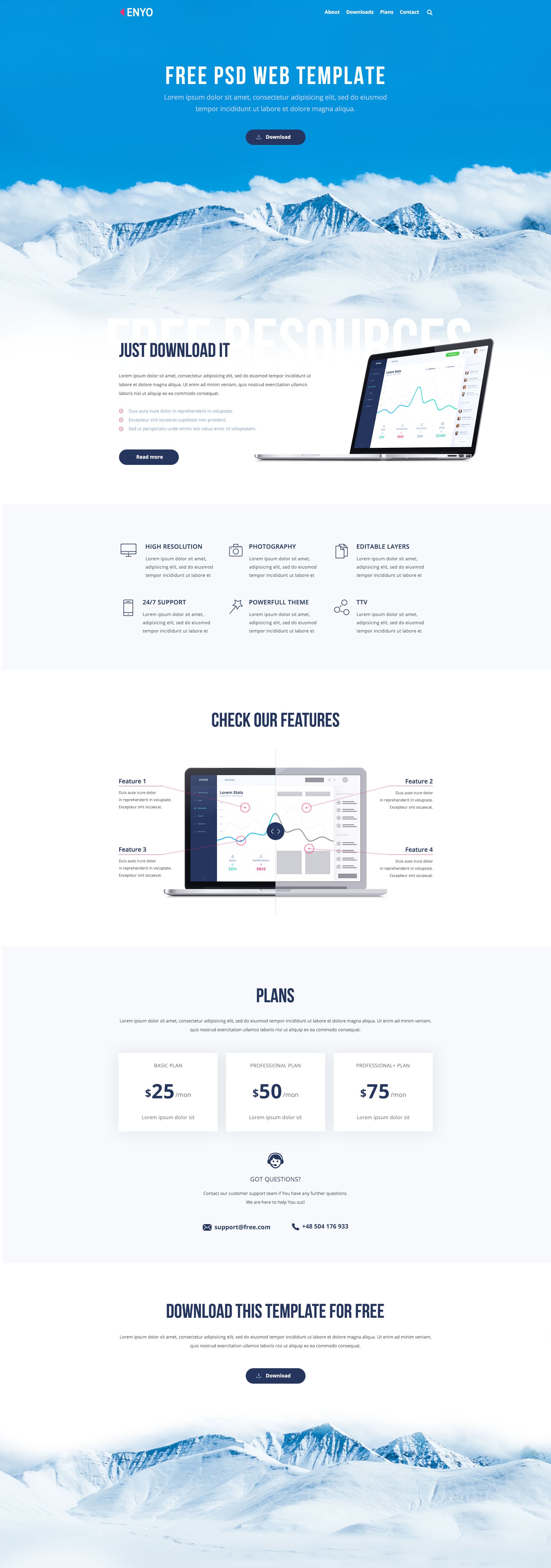 Free Enyo HTML Template