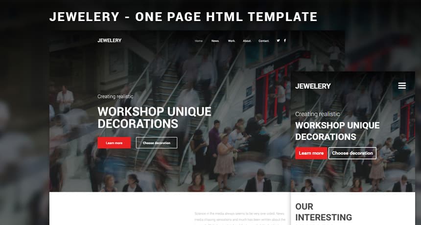 Jewelery - One Page HTML Template