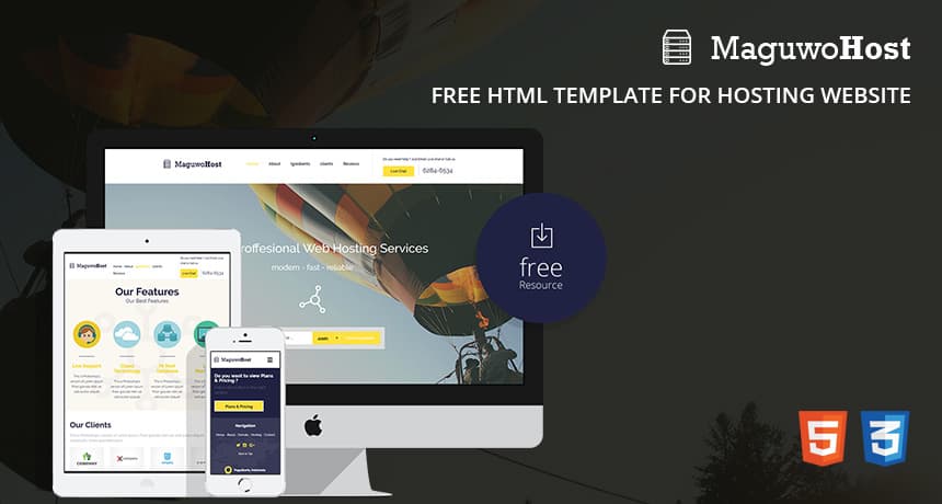 Maguwohost - FREE Hosting Template