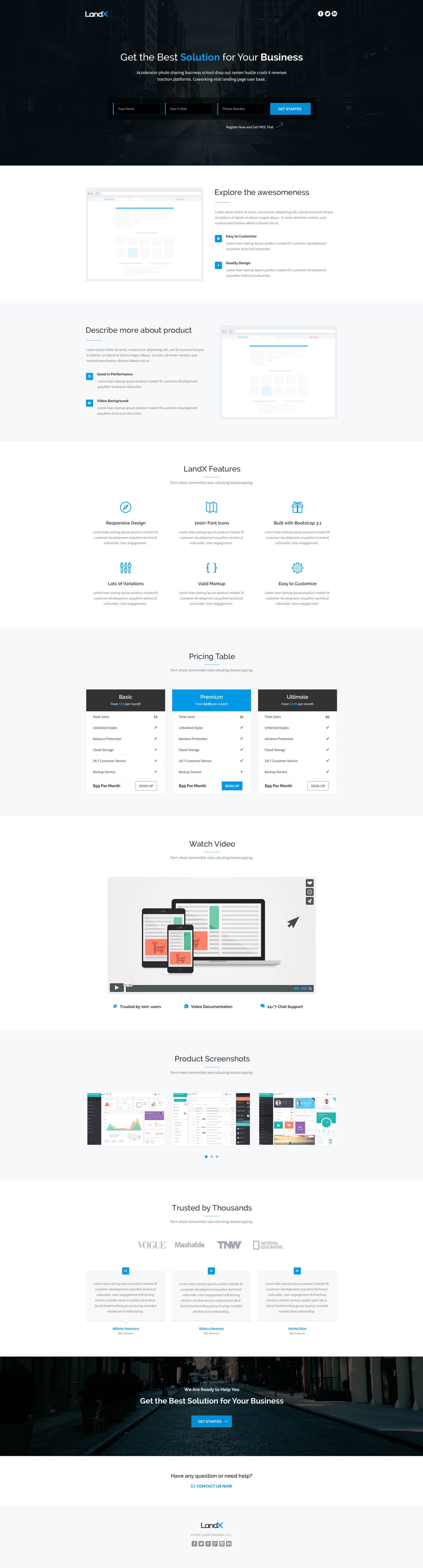 LandX HTML5 Template