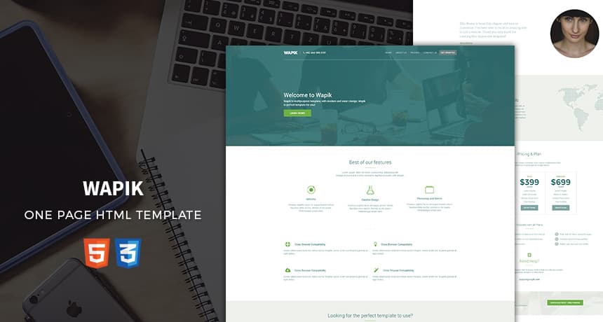 Wapik - One Page HTML Template