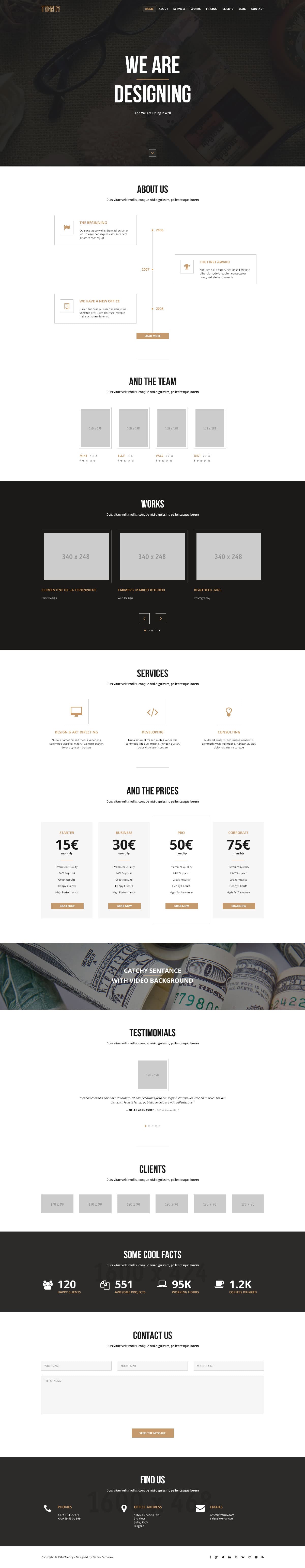 Trendy &ndash; Creative One Page HTML Template