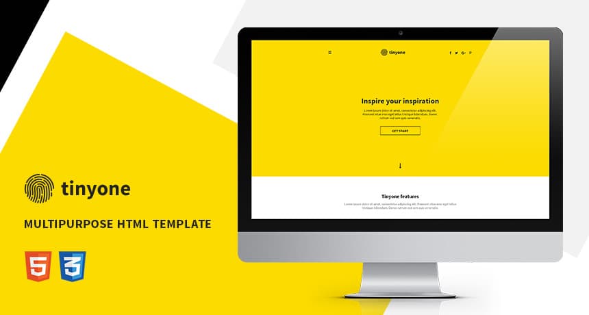 Tinyone Onepage Multipurpose HTML Template | Free HTML5 Templates