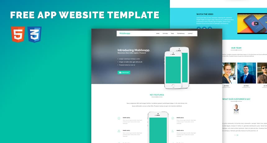 Free App Website Bootstrap HTML5 Template | Free HTML5 Templates