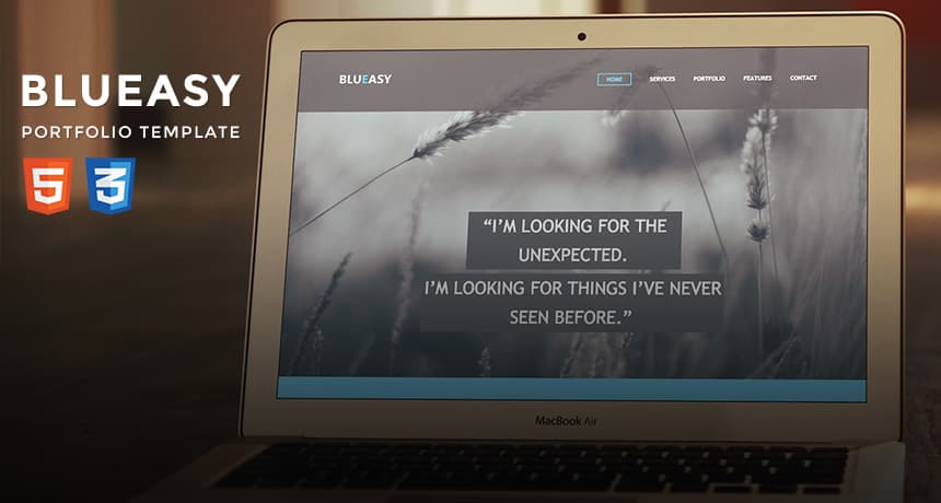 Blueasy – Free One Page Portfolio Template