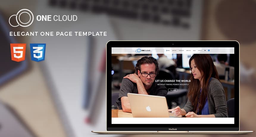 OneCloud – Elegant One Page Template
