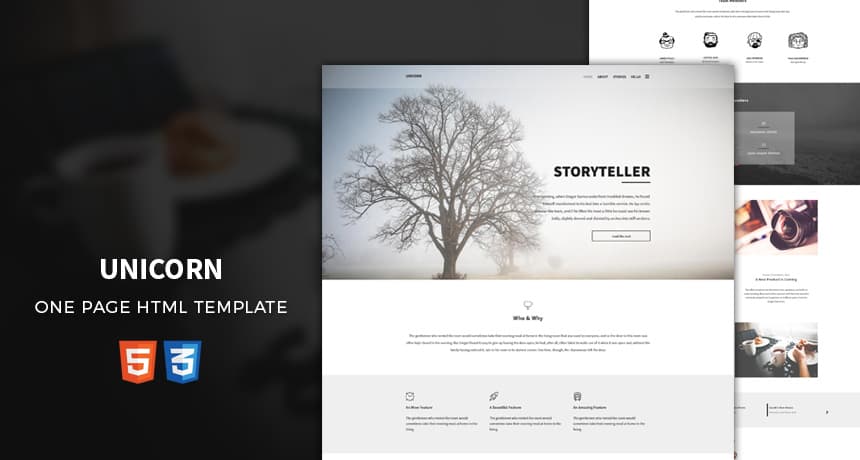 Unicorn - One Page HTML Template