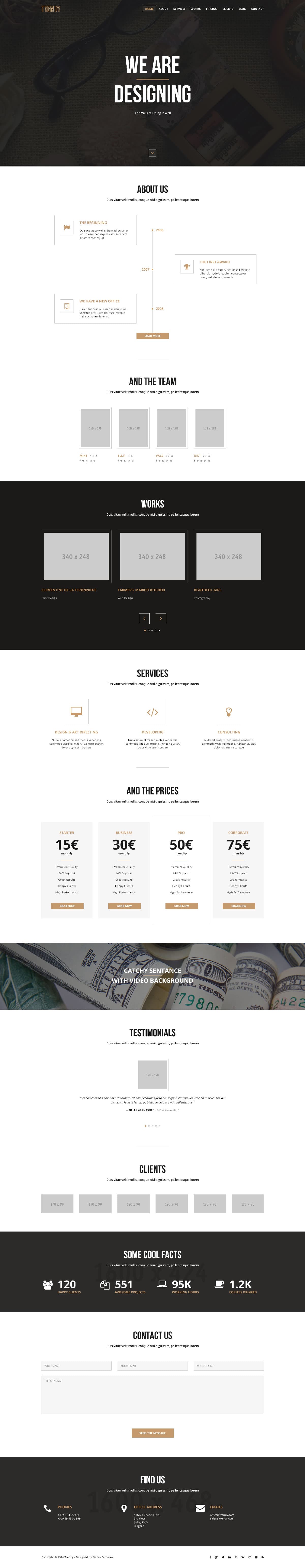Trendy – Creative One Page HTML Template