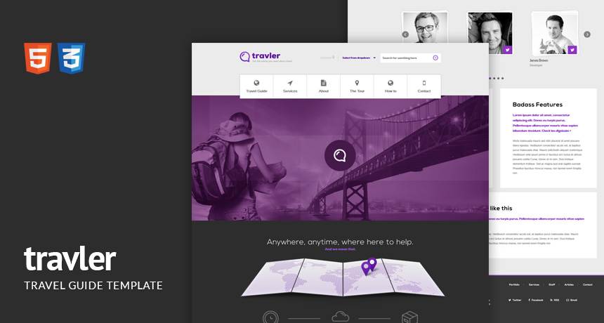 Travler a Travel Guide Responsive HTML Template | Free HTML5 Templates
