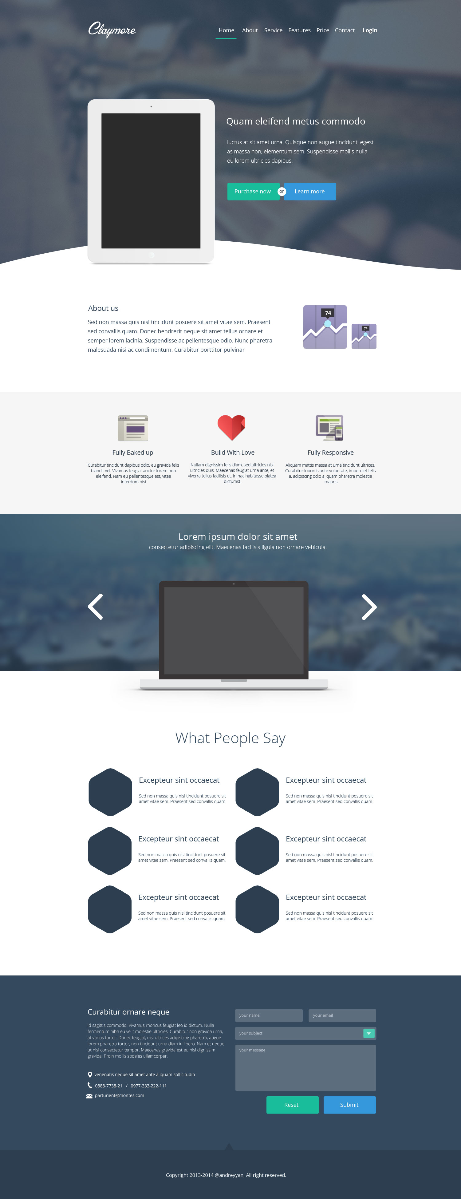 Claymore - App Landing Page HTML5 Template