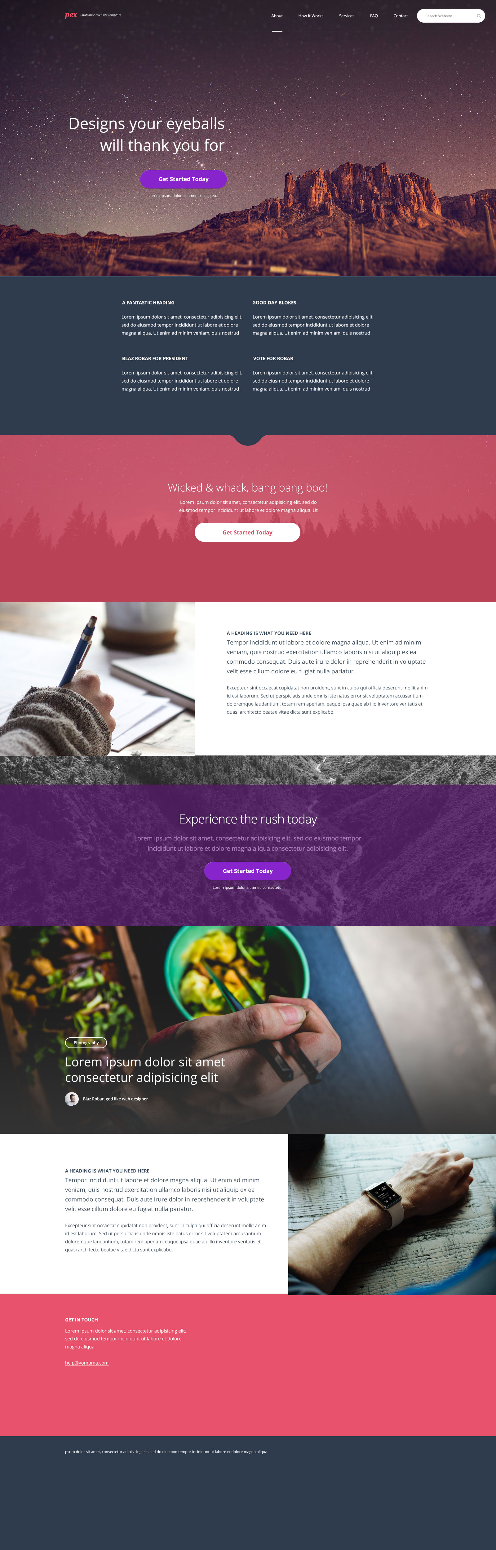 Pex - A Free Website One Page HTML Template