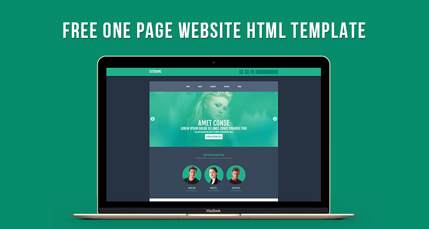Free One Page Website HTML Template | Free HTML5 Templates
