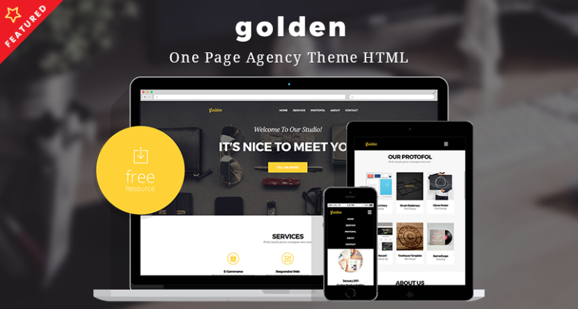Golden – One Page Agency Theme HTML