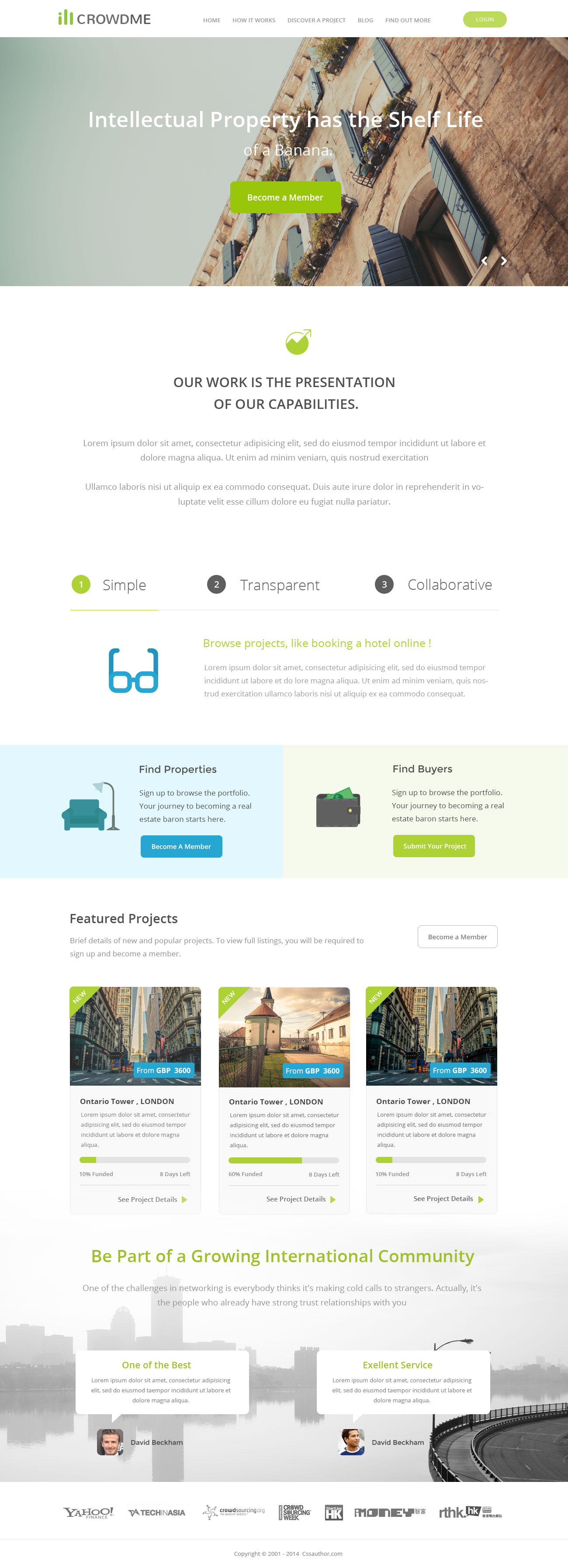 Icrowdme – A PSD Website Template