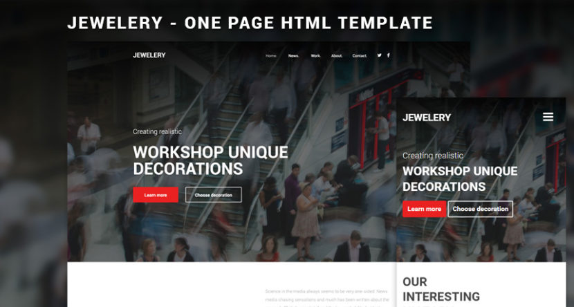 Jewelery – One Page HTML Template