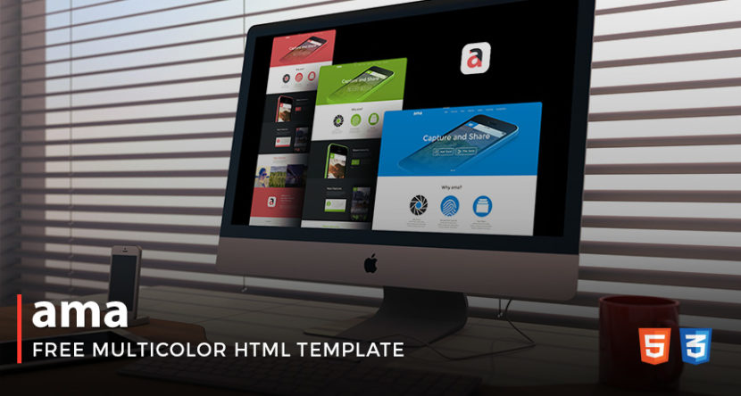 ama – Free Multicolor HTML Template