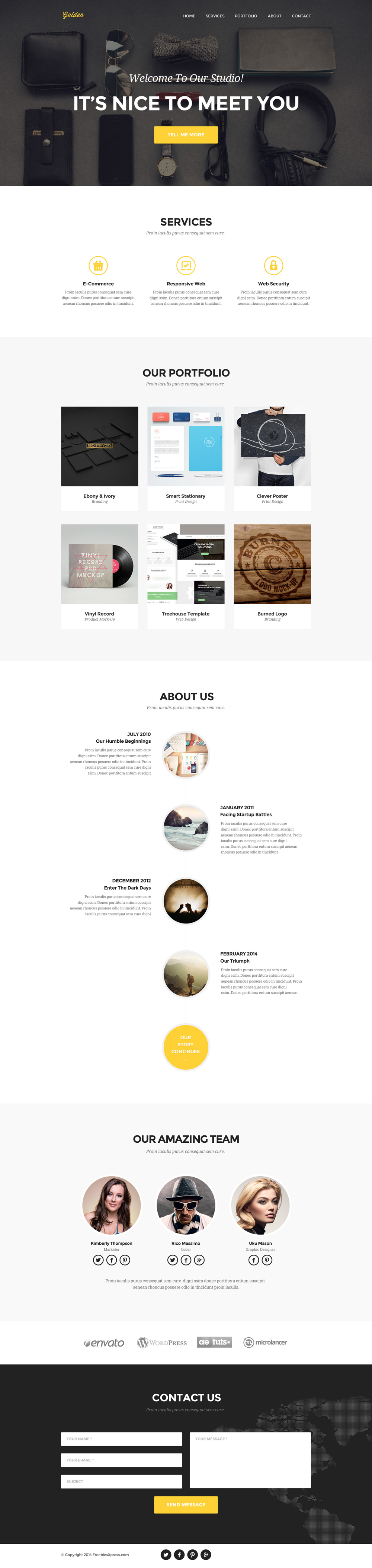 Golden – One Page Agency Theme HTML