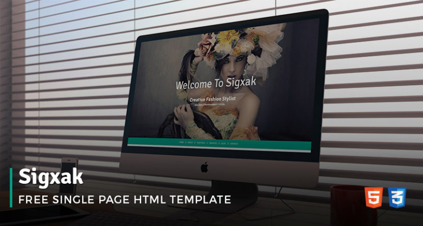 Sigxak – Free Single Page HTML Template