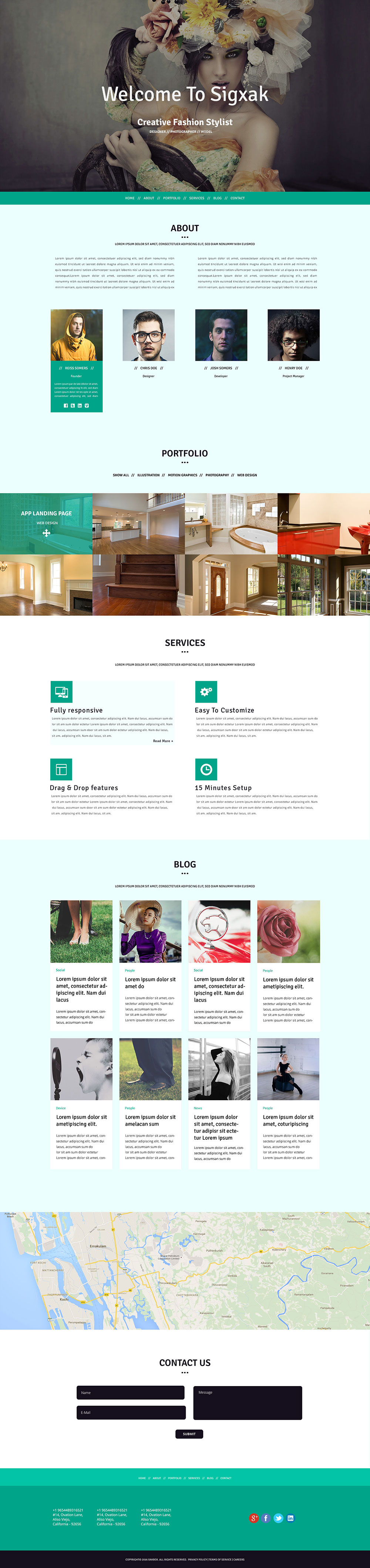 Sigxak - Free Single Page HTML Template